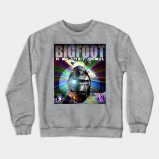 Bigfoot Is My Spirit Animal Cosmic Sasquatch Retro Sci-Fi Crewneck Sweatshirt